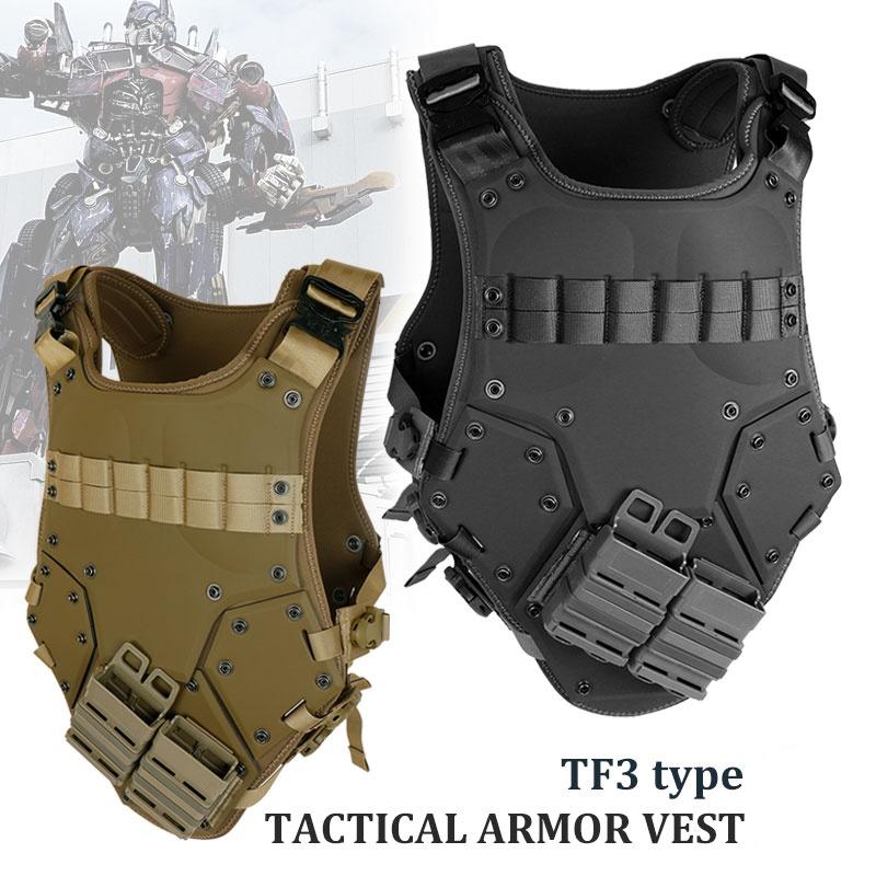 

Hunting Jackets TF3 Tactical Vest Molle Plate Carrier Swat Military Army Body Armor Transformer Wargame Shooting Combat Vests, Black