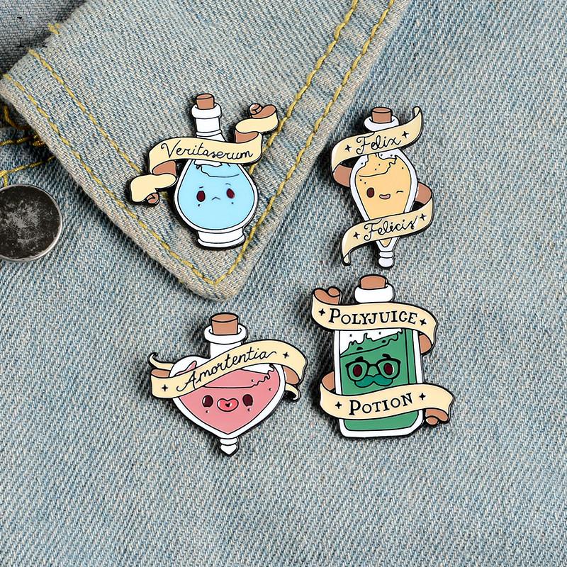 

Pins, Brooches Magic Love Potions Enamel Pins Lapel Pin Shirt Bag Colorful Badge Jewelry Gift For Lover Girl Friends