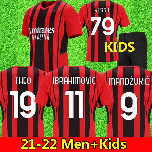 

21 AC milan soccer jersey 2022 2021 football shirt IBRAHIMOVIC TONALI PAQUETA BENNACER REBIC Camiseta de futbol ROMAGNOLI, Away
