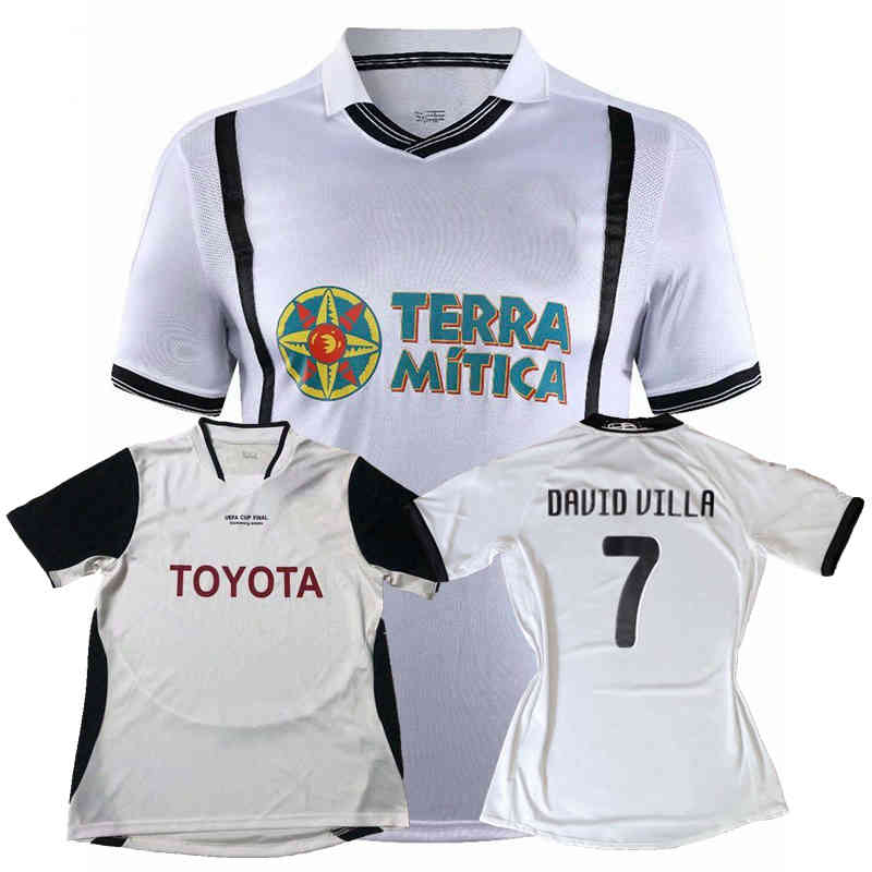 

Retro classic soccer jerseys valencia 2000 2001 2003 2004 2009 2010 AIMAR MENDIETA ANGULO VICENTE DAVID VILLA HOME football shirt, Black;yellow