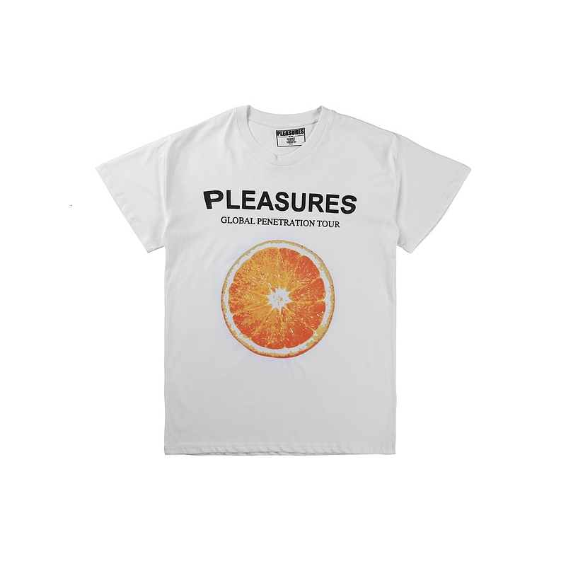 

2021ss Pleasures Women Big Lemon shirts Hiphop Streetwear Men Cotton White T shirt Short Sleeve Tess For Summer, 14