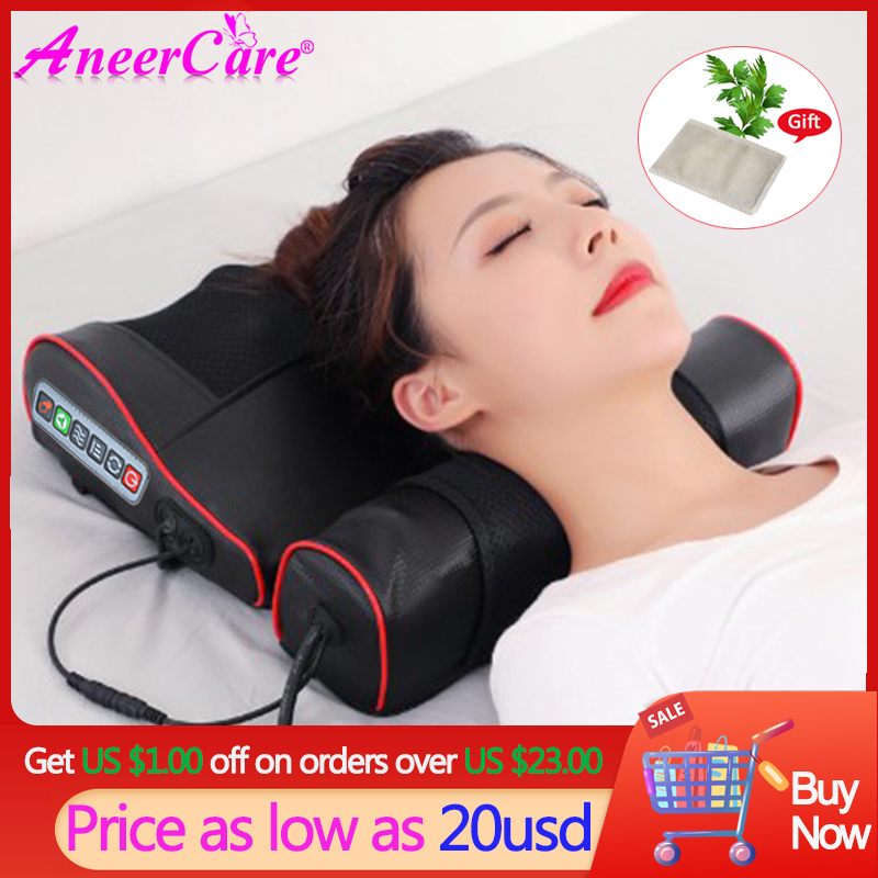 

Horseshoe Pillow Fart Massage Cushion Body Electric Shiatsu Neck Masajeador Electrico Back Infrared Relaxed Car Masseur De Dos
