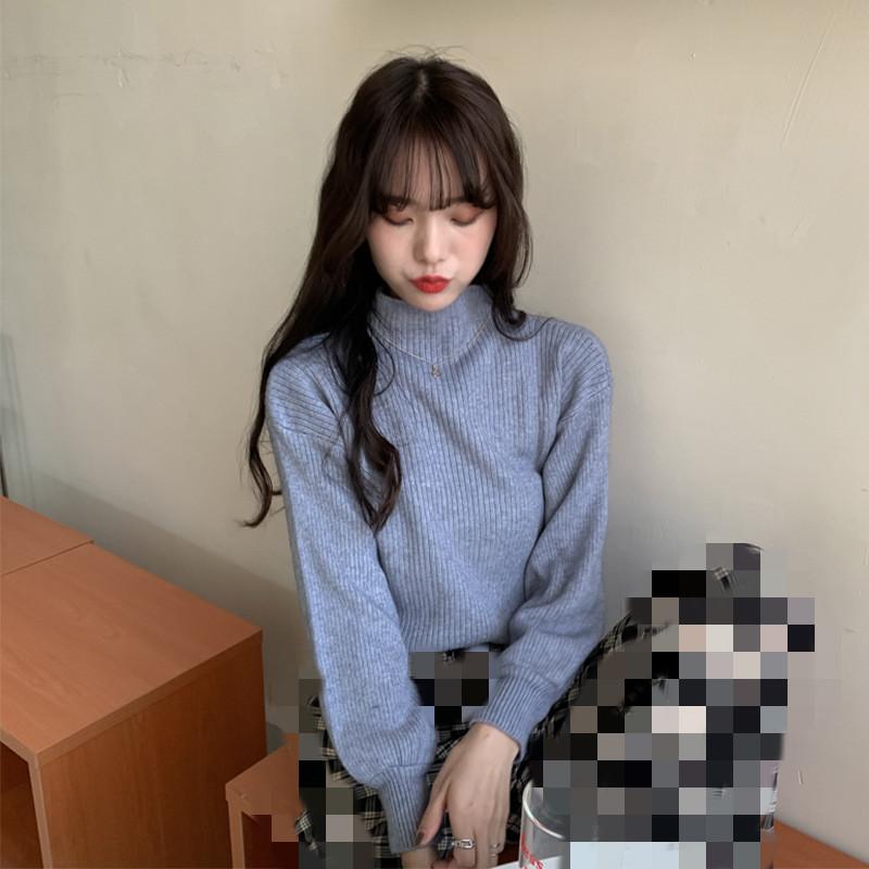 

Women's Sweaters 2021 Winter Thick Solid Color Female Sweater Fashion Elegant Women Loose Casual High Quality Ladies A372, White