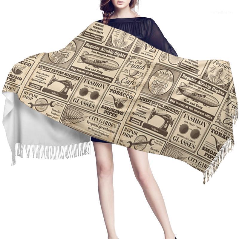 

Scarves Women Cashmere Scarf Autumn Winter Hijab Wrap Spaper Restore Ancient Printed Shawls Headband Summer Ladies
