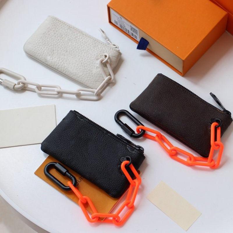 

Wallet Coin Purse Men Women Ladies Zipper Purses Leather Wallets KeyChain Pouch Key Chains mini Pochette Accessories, Black