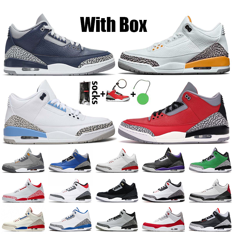 

With box Top Quality 2021 Mens Jumpman Basketball Shoes Georgetown Midnight Navy UNC Laser Orange Red Black Cement JTH NRG Katrina Trainers Sneakers, Item12 sail 36-47
