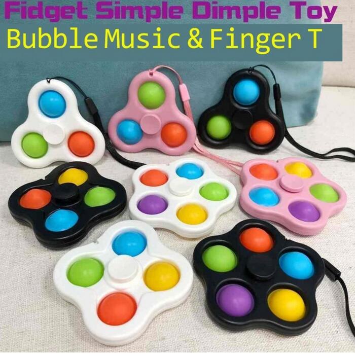 

Lanyard Fidget Simple Dimple Toys Bubble Key Ring Push Spinner Board Stress Relief Decompression Finger Bubbles DNAStress Balls