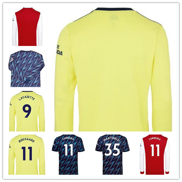 

Long sleeve 21 22 Arsen soccer jersey away YELLOW Camisa Gunners PEPE SAKA THOMAS WILLIAN NICOLAS football shirts 2021 2022 SOCKS ODEGAARD U