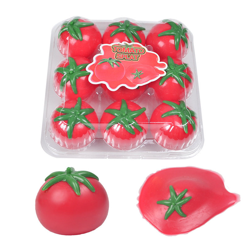 Squishy Tomato Fidget Toy Simulation Tomatoes Splat Ball Anti Stress Venting Balls Funny Squeeze Toys Stress Relief Decompression Toys Anxiety Re-image-680505868