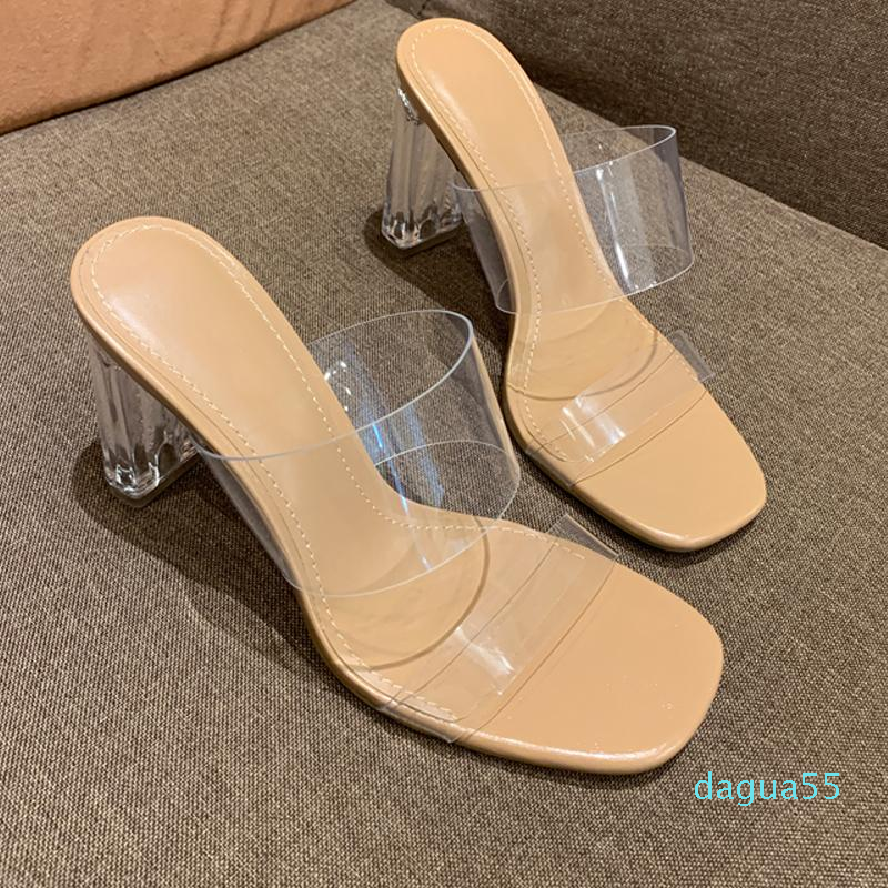 

2021 Word With Women Sandals Thick, Transparent 6.5cm