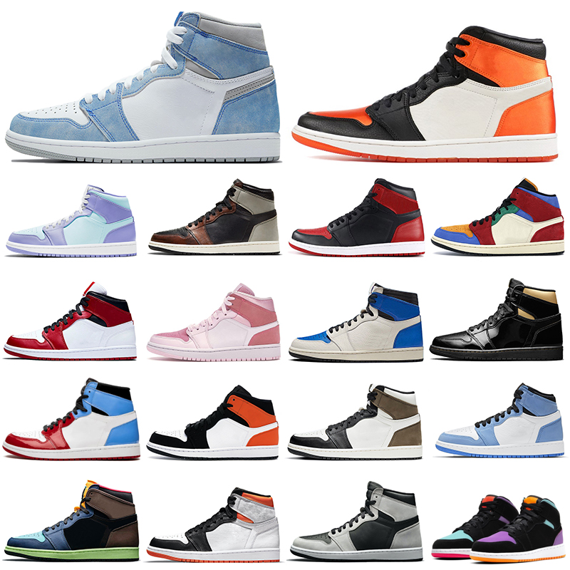 

Fashion 1s men basketball shoes 1 University Blue Obsidian Bred Shadow Digital Pink women mens trainers sports sneakers Dropshipping, 1s shadow 2.0