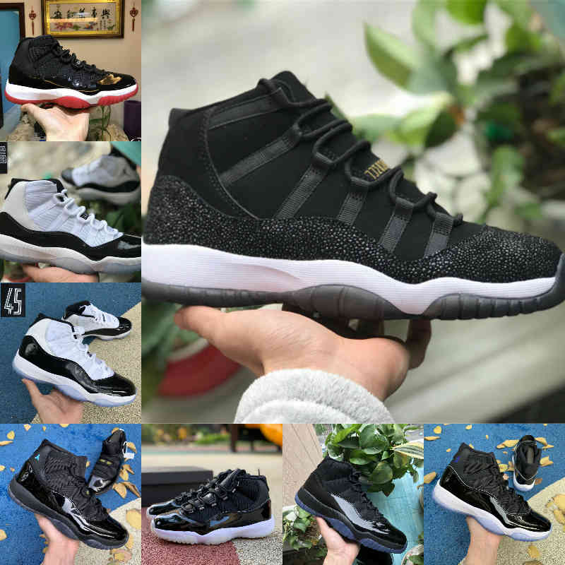 

Sell 2021 New Bred 11s 11 Men Women Basketball Shoes Concord 45 Platinum Tint Cherry Cap And Gown Space Jam Designer Shoes Sport Trainers D3, Y001