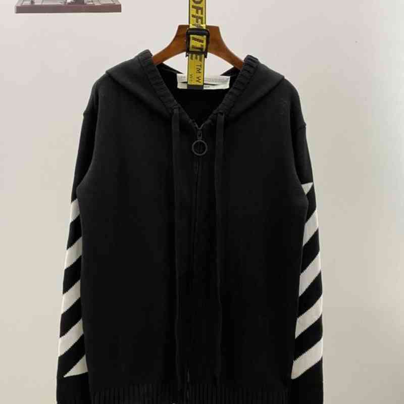 

Men's Hoodies & Sweatshirts Correct Version Autumn and Winter Black Cardigan Sweater Coat Trendy Women's High Street KL6R