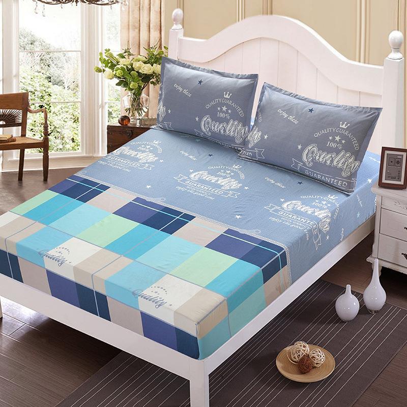 

Bedding Sets J Home Textile Summer Bed Cover Fitted Sheet Set Flower Mattress Printed Elastic Rubber Bedclothes 180*200cm, Rainbow flower