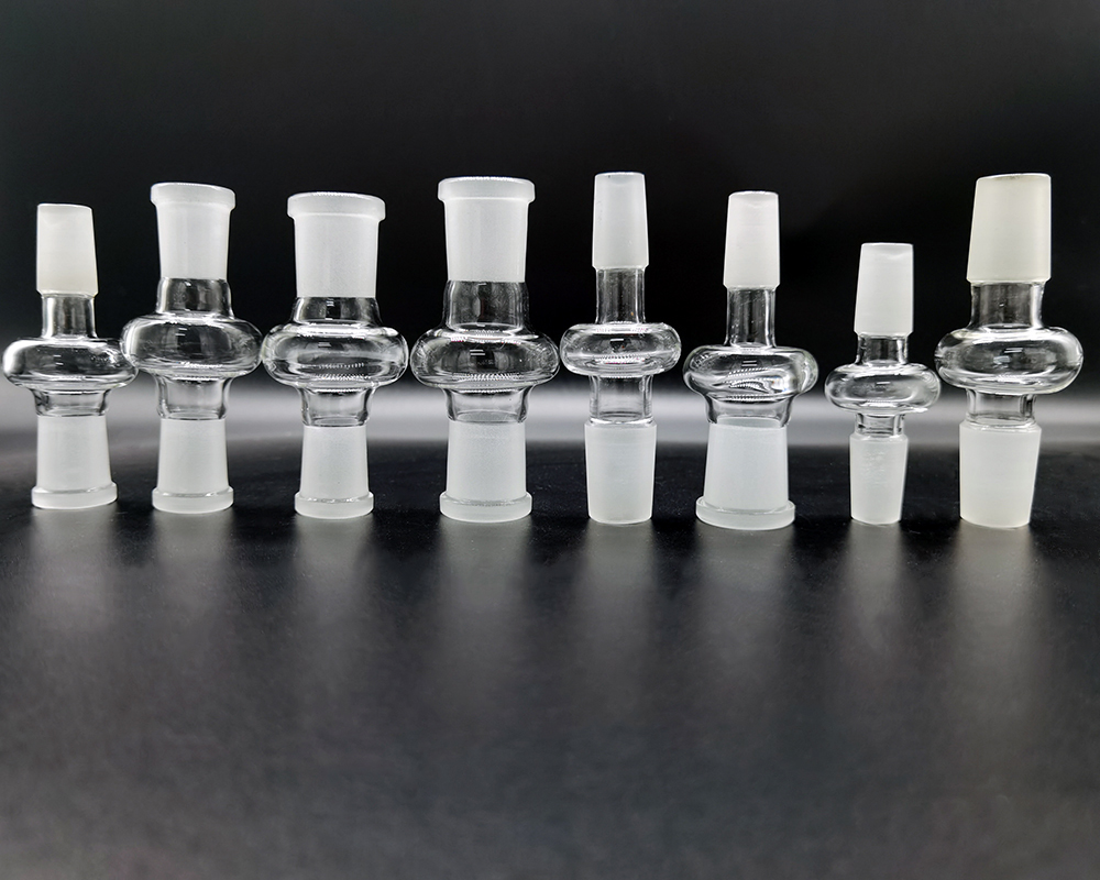 

Glass Bong Drop Down Adapter Hookahs Clear 14.4mm 18.8mm Male To Female Joint Size Converter 10mm 14mm 18mm Available For Water Pipe Oil Rig Smoke Accessories