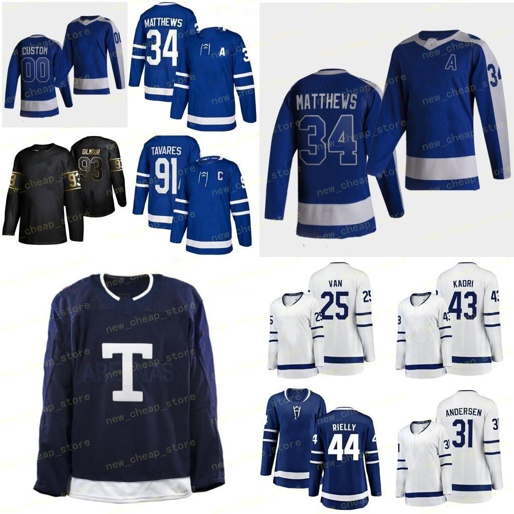 

Custom Ice Hockey Jersey 2022 Heritage Classic Auston Matthews Jack Campbell Morgan Rielly Jake Muzzin T.J. Brodie Wayne Simmonds John Tavar, Black;red