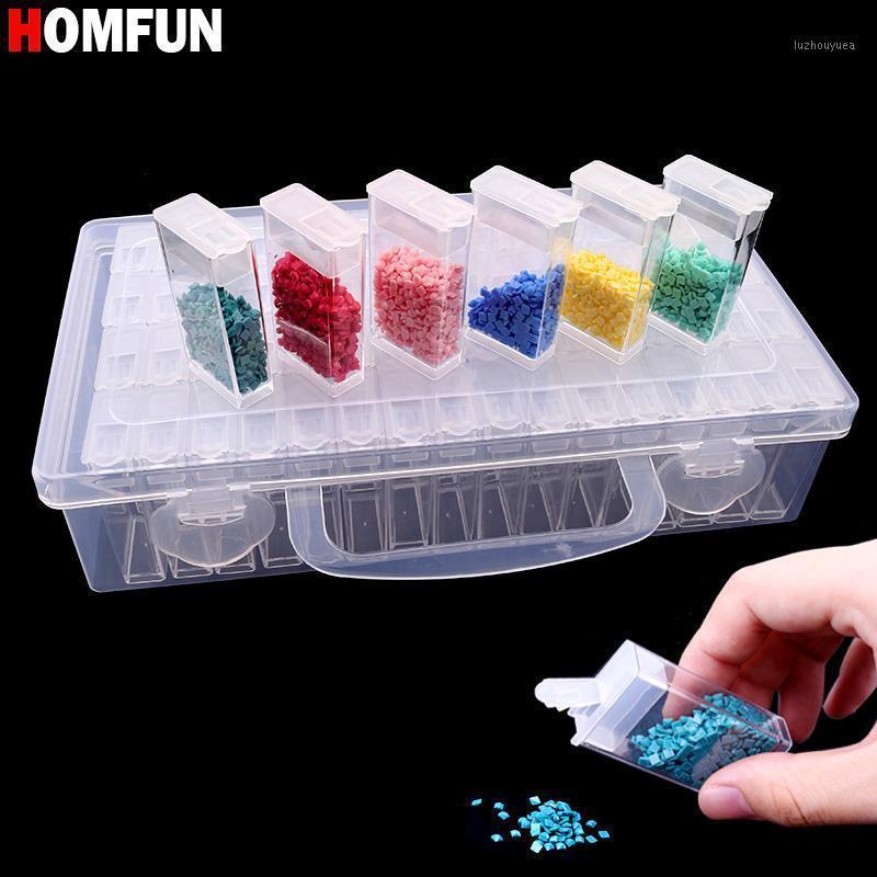 

HOMFUN Diamond embroidery painting tool! Daimond transparent plastic storage box, jewelry Drill Box Gift1 6F9R