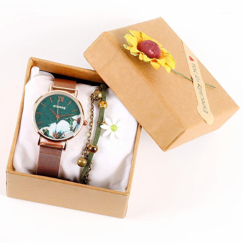 

Wristwatches Minimalism Small Dial Women Watches Starry Sky Fashion Elegant Rose Gold Ladies Quartz Wristwatch Waterproof Exquisite Clock, Yellow steel