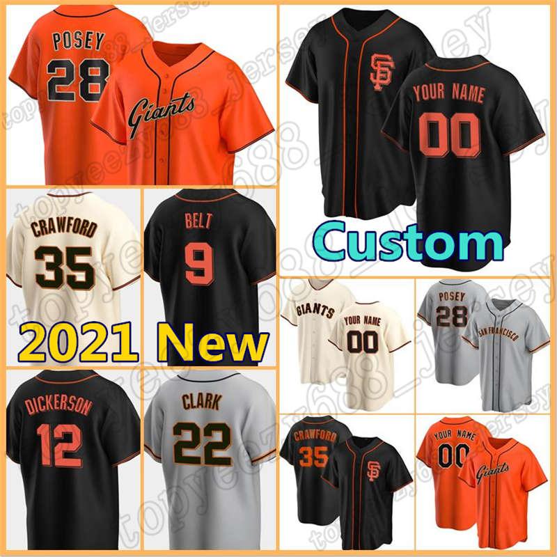

Custom 28 Buster Posey Jersey San Francisco Baseball 35 Brandon Crawford Will Clark Brandon Belt Alex Dickerson Madison Bumgarner Mens, Blue;black