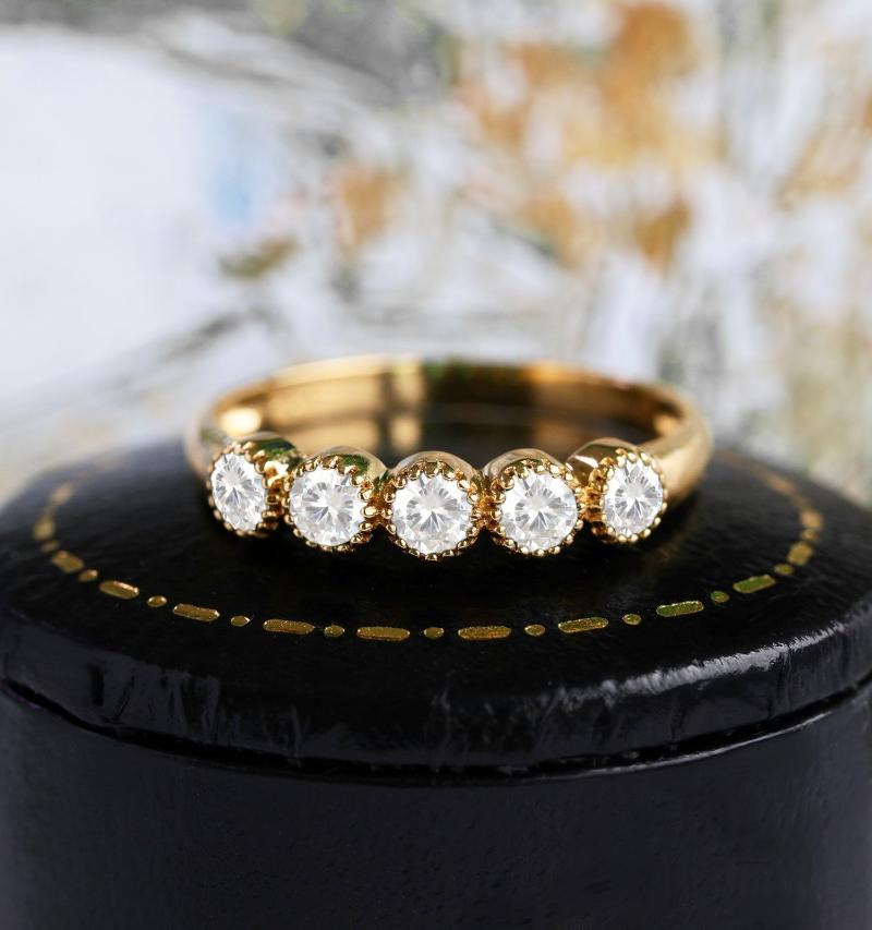 

Wedding Rings Engagement For Women Delicate Single Row Cubic Zirconia Yellow Gold Color Gifts Fashion Jewelry KBR098, Slivery;golden