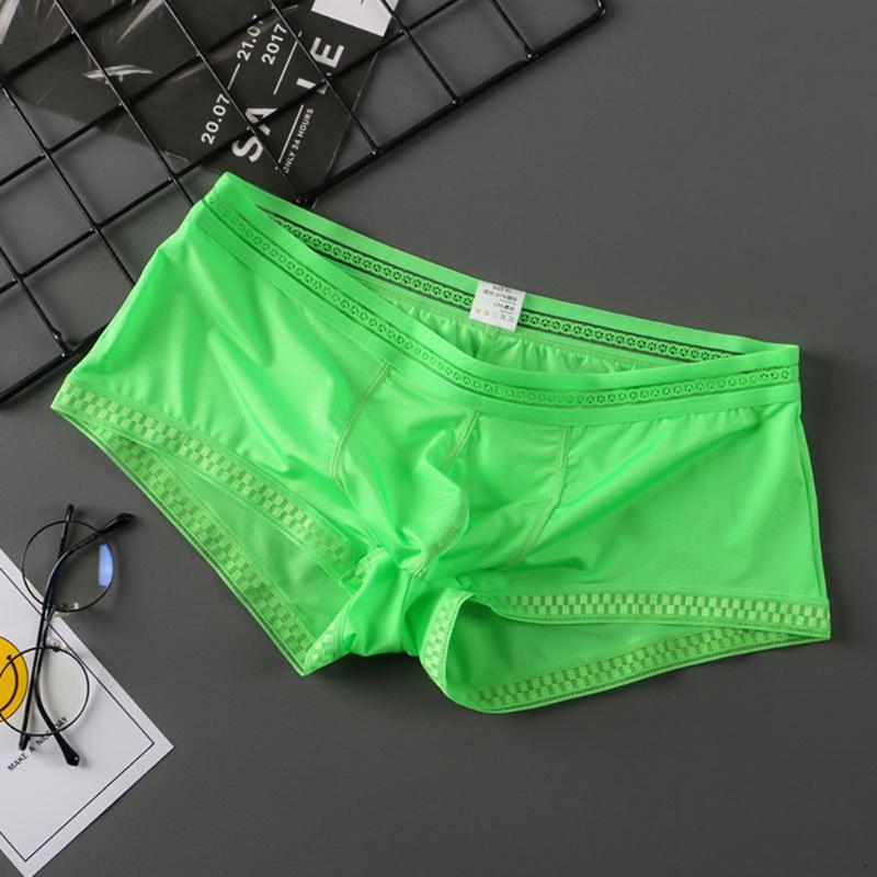 Underpants Mans Bulge Pouch Boxer Brief Sexy Underwear Slip Homme Calzoncillos Translucent Underpant Male Breathable Short Men Soft Panties-image-736110260