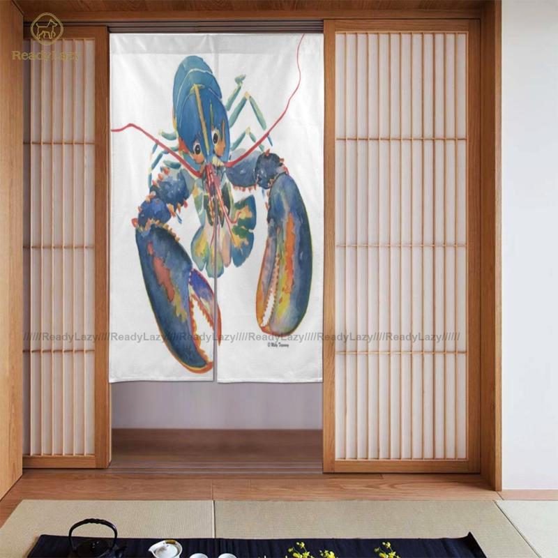 

Lobster Curtains Decorative Fancy Door Curtain Kitchen Double & Drapes