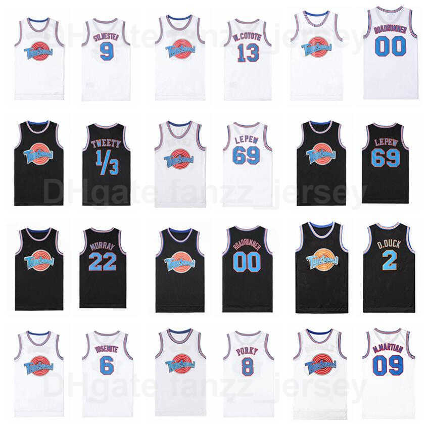 

Tune Squad Space Jam 69 Pepe Le Pew Jersey Basketball Looney Tunes 00 Roadrunner 6 Yosemite 8 Porky Pig 09 Marvin the Martian 9 Sylvester 13 Wile Coyote Black White, 00 black