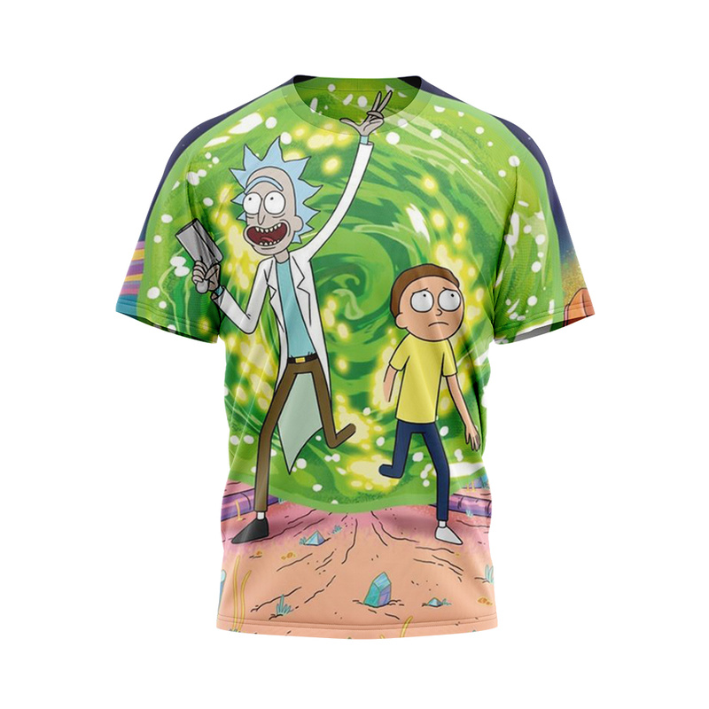 

Cartoon pattern men's 3D printing T shirt graphic optical illusion short-sleeved party shirt street punk goth round neck summer, Picture6