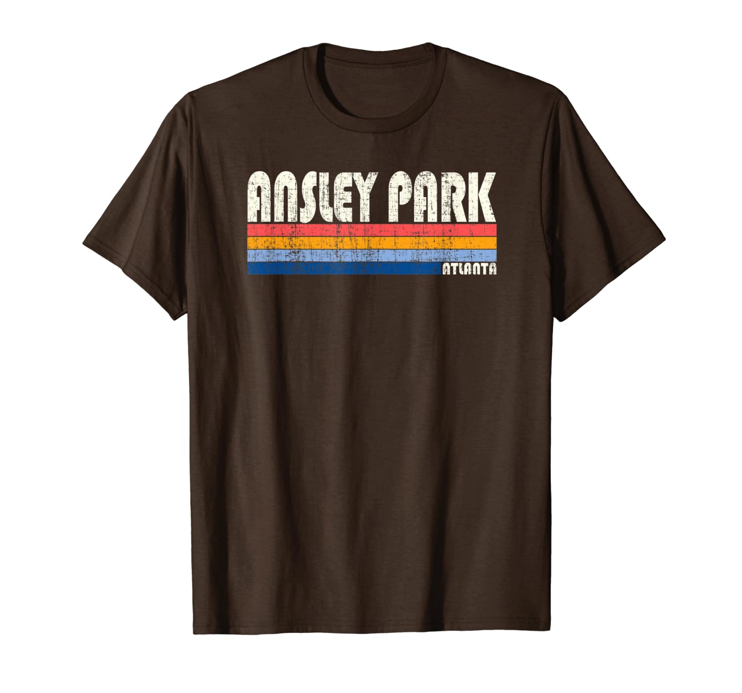 

vintage 70s 80s style ansley park, atlanta t-shirt, White;black