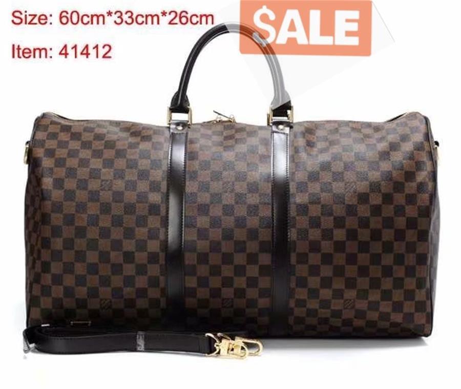 

1 5 LV LOUIS 1 VITTON Designer Handbag 55cm DUFFLE Man Travel Bag Mens Duffel Backpack Outdoor Luggage Bag Male Messenger, Red;black