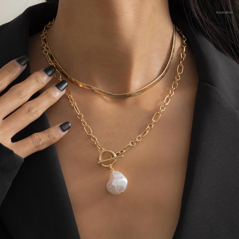

Baroque Shaped Imitation Pearl Necklace For Women Chains