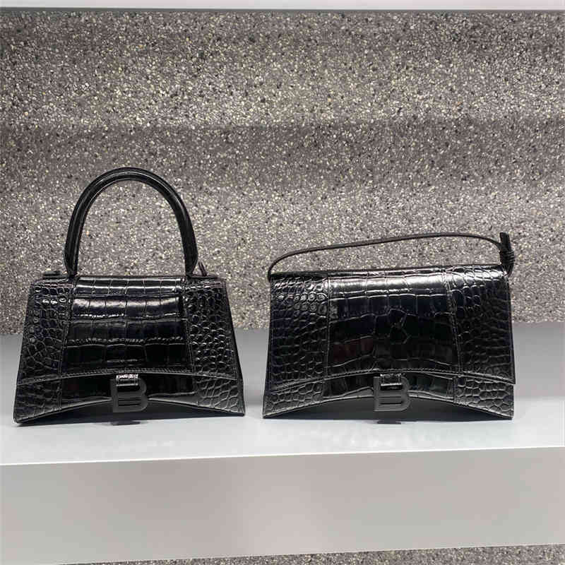 

balenciga Designer Handbags Sling Back Crocodile Embossed Armpit One Shoulder Portable Hourglass Female