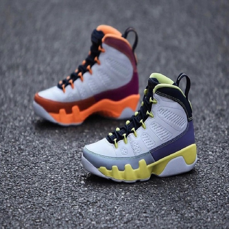 

fashion brand change the world jumpman 9 mens basketball shoes white desert berry healing orange cactus flower IX 9s men trainers outdoor sports sneakers US7-13, Color #7