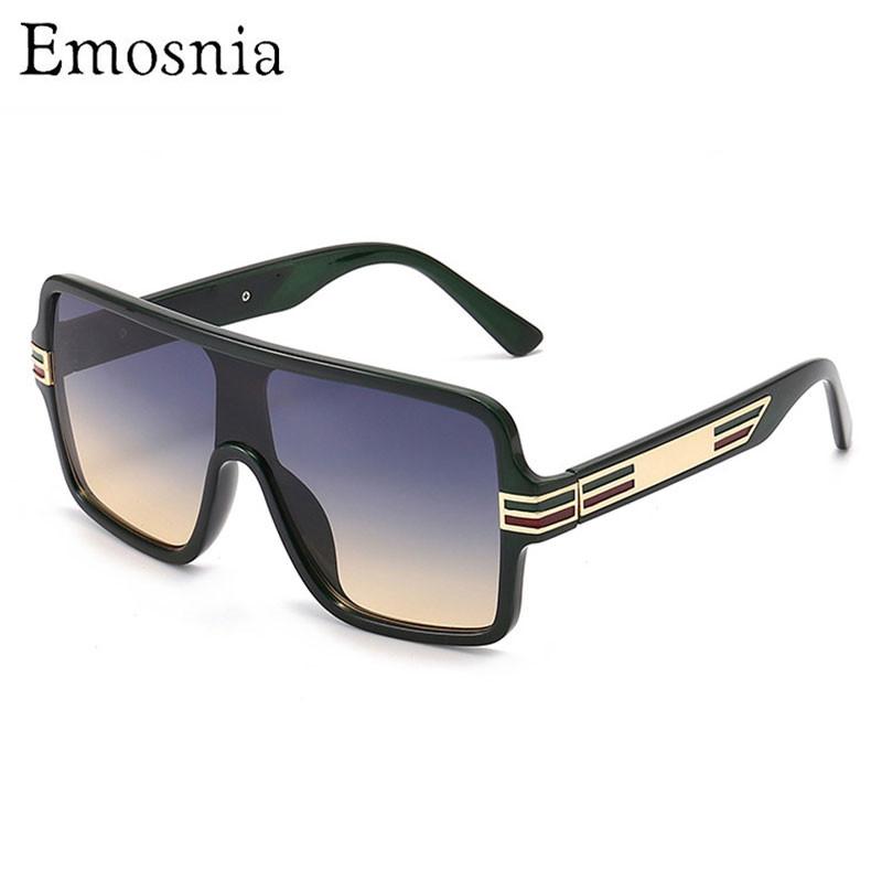 

Sunglasses Emosnia 2022 Retro Square Men Fashion Oversized One Piece Women Vintage Male Sun Glasses Quality Driving Oculos