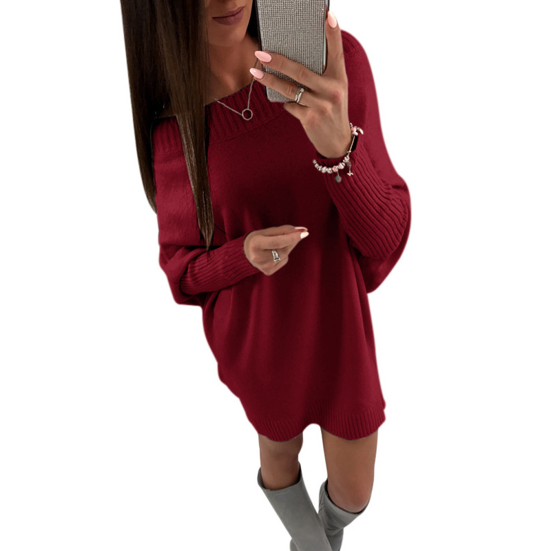 

Trendy Style Stitching Women's V-neck Dress High Quality Fashion Loose and Comfortable Commuting, Black;gray