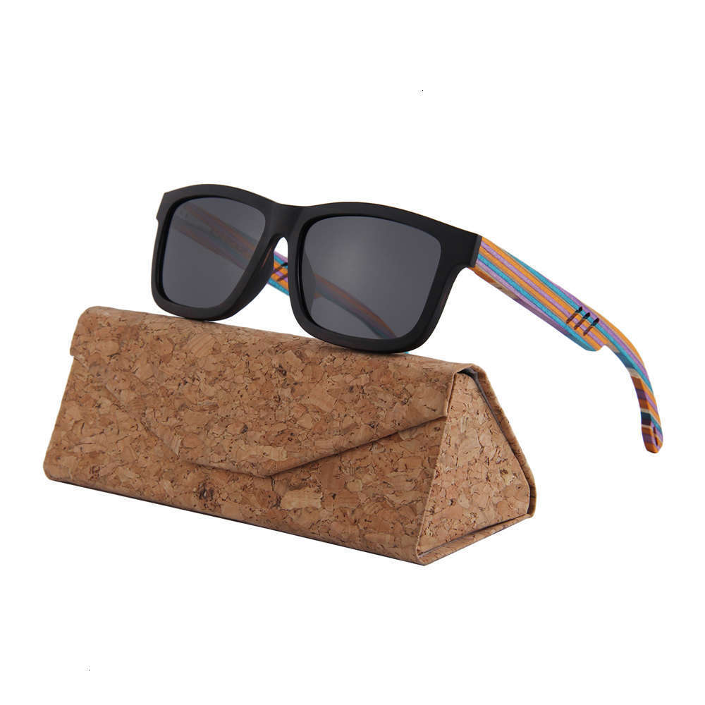 

Highend accessories New trendy cat uv coloful bulk wood sunglass, Black