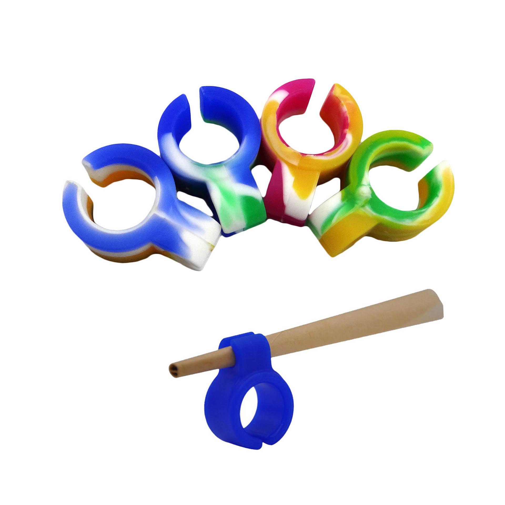 

Smoking Clip regular size Colorful Convenient Silicone Finger Cigarette Ring Holder#277