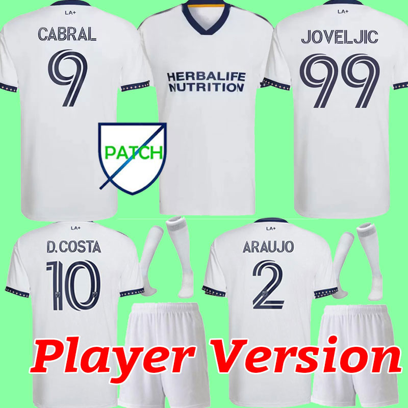 

2022 2023 Los Angeles LA Galaxy Soccer JerseyS CHICHARITO D.Costa Joveljic Efrain alvarez Marky Cabral 23 KLJESTAN HOME FOOTBALL SHIRTS player version FULL KIT SOCKS