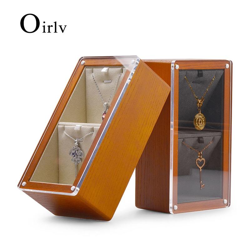 

Jewelry Pouches, Bags Oirlv Wooden Ring Box Earrings Necklace Bracelet Watch Storage Case Organizer