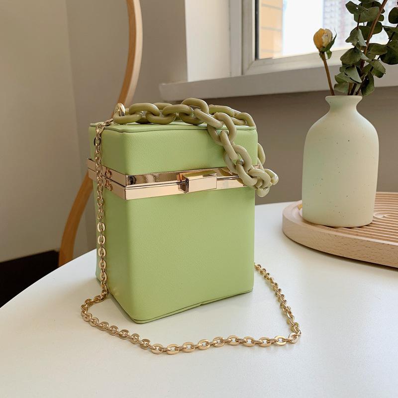

Cross Body Chain Bag Women's Small Square Fashion Box 2021 Trendy Temperament Casual Purses And Handbags Luxury Designer, Black
