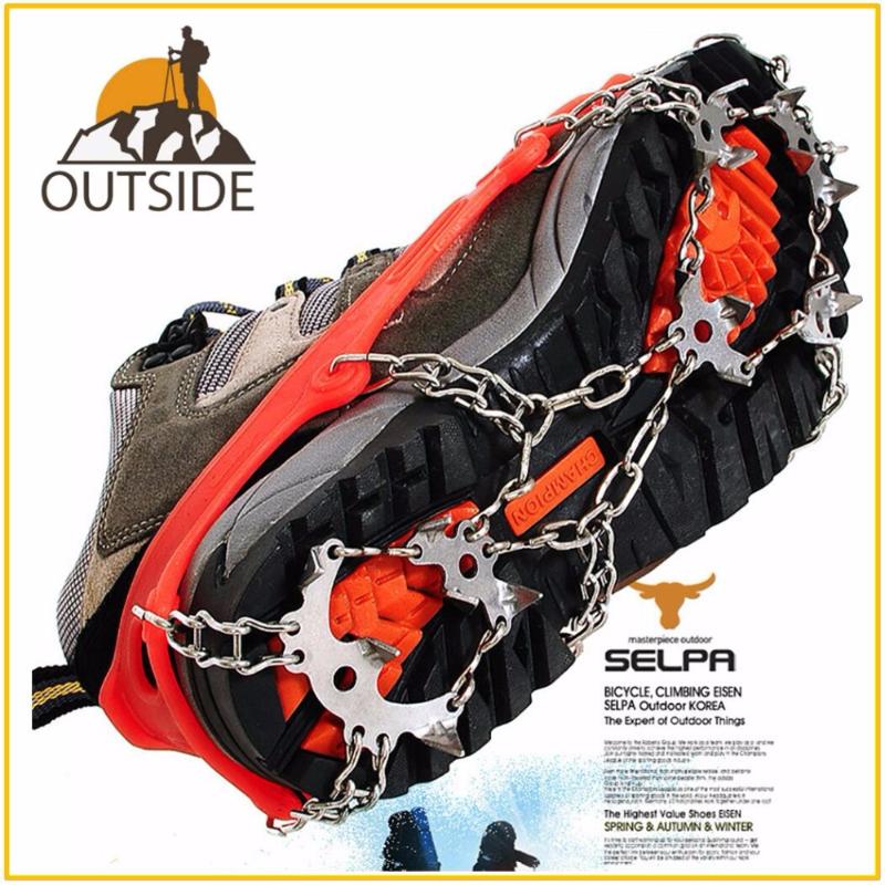 Quality Outdoor Climbing Antiskid Crampons Winter Walk 18 Teeth Ice Fishing Snowshoes Manganese Steel Slip Shoe Covers Cords, Slings And Web-image-689014112
