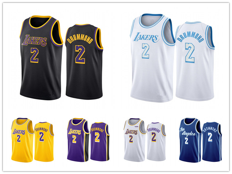 

Andre Drummond Los Angeles Lakers MEN Earned Icon city #2 basketball Jersey 2021 Trade, Black