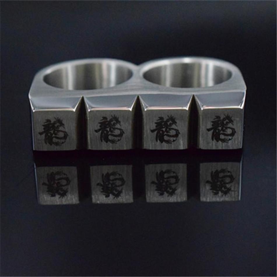 

Steel Fashion Designer Self Defense Ring Weapon Finger Tiger Men's Window Breaker Personality Outdoor Women's GDIN