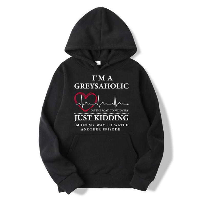 

Arrival Greys Anatomy Men Casual Loose Long Sleeve Pullover Autumn And Winter Hoodie Harajuku Tracksuit Tops Japanese Style Men' Hoodies, Orange