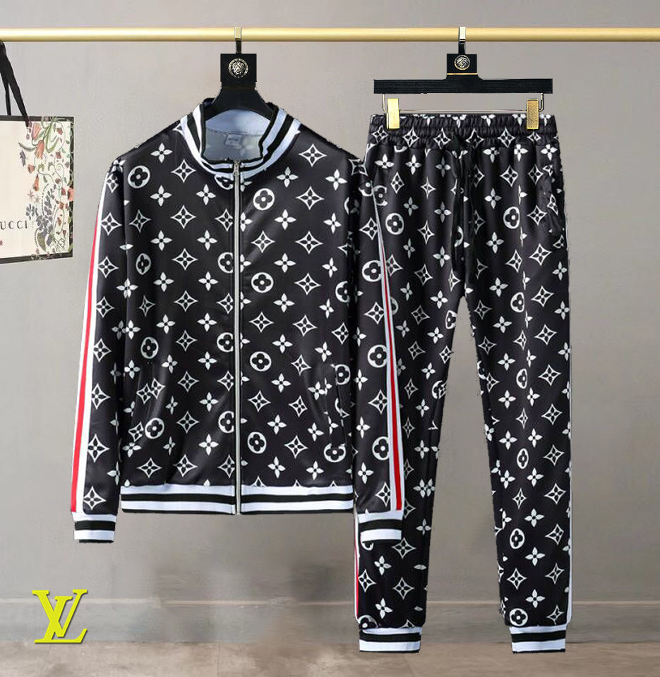 

2021 Man Clothes Tracksuits Brand mens Sweat Suit spring Autumn Long Sleeved Two-piece Set Fall Tracksuit Jogging Jackets+pants sportswear -3XL @A40, Gray