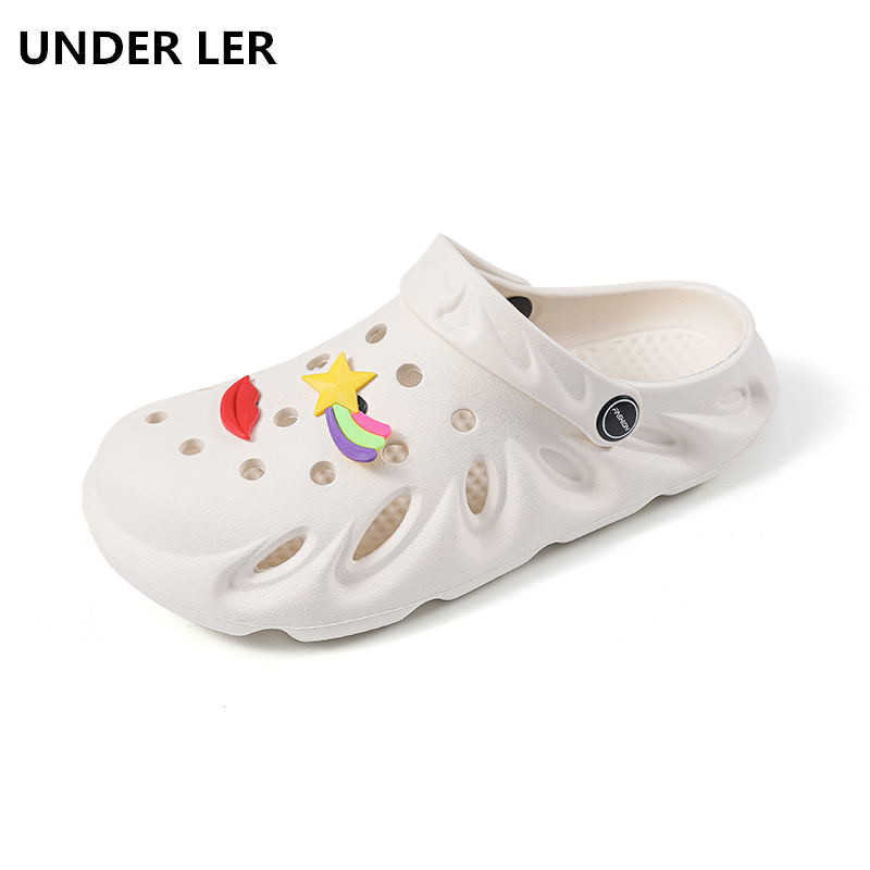 

Women's Sandals 2021 Summer Fruit Hole Shoes Beach Shoes Sandals Women Y0721, White
