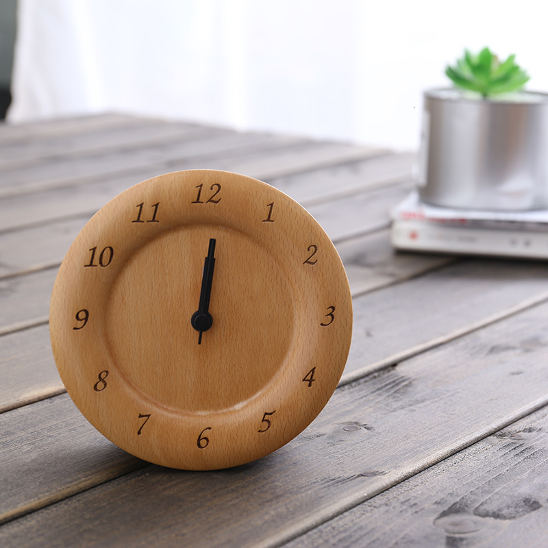 

ssmy-503 original wooden alarm simple living room pendulum solid wood silent beech clock