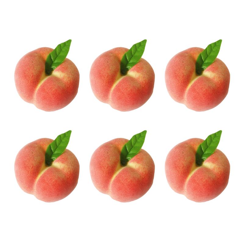 

Party Decoration 6pcs Realistic Peaches Models Decorative Fruit Po Props