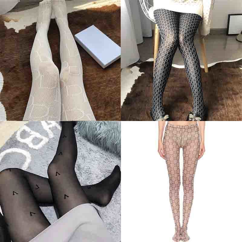 

Sexy Letters Hosiery Designer Letter Women Pantyhose Girl Transparent Tights Silk Hosierys High Quality Elastic Stockings Wholesale