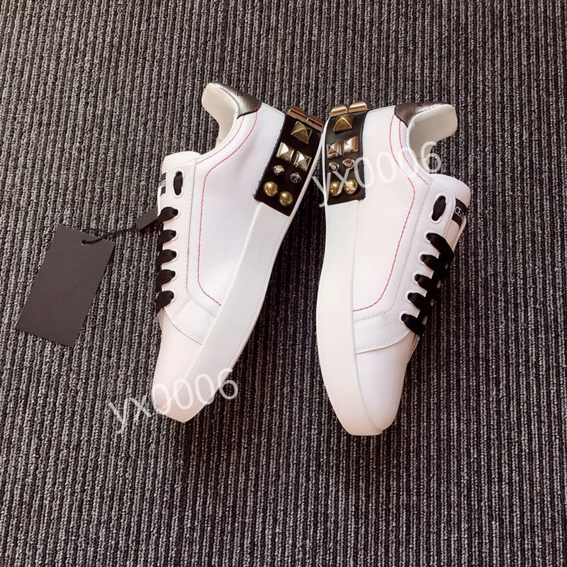 

2022 Paris Homme Red Bottom Sneakers Men's 35-41 Shoes Full Spiked Flats Navy Blue Rivets Red-soles Highs Tops High Quality Man Trainers hc190712, Choose the color